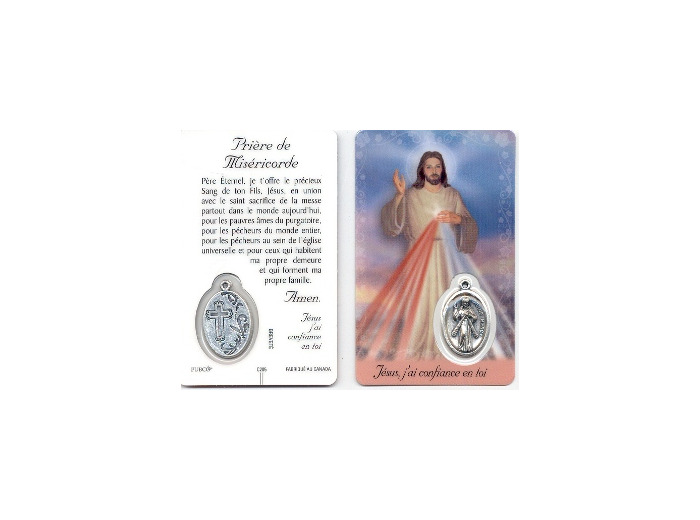 Carte-prière avec insertion JESUS PRIERE DE MISERICORDE-  italien