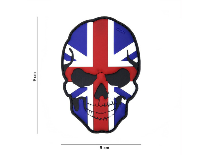 Patch 3D PVC Tête de mort Grande Bretagne