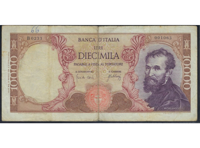 ITALIE 10000 LIRE 20-3-1966 B0233 TTB-