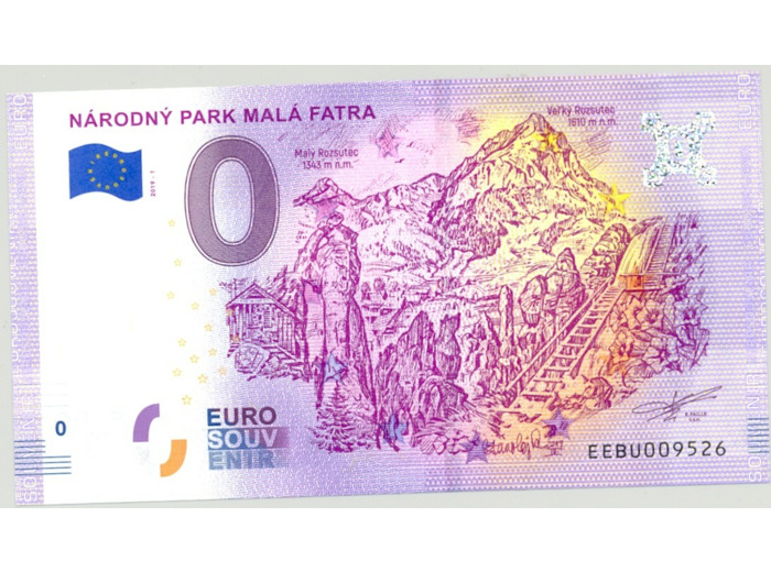 SLOVAQUIE 2019-1 NARODNY PARK MALA FATRA BILLET SOUVENIR 0 EURO TOURISTIQUE NEUF