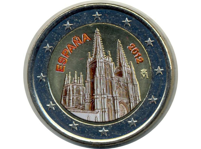 ESPAGNE 2012 2 EURO COLORISEE COMMEMORATIVE BURGOS SUP