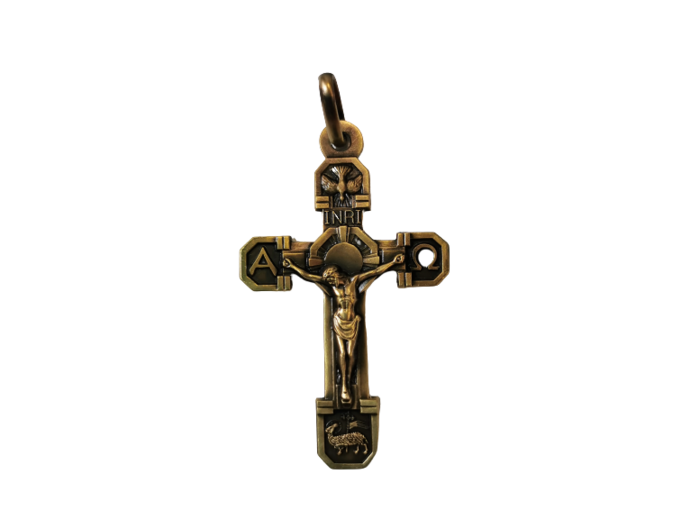 Croix Pascale en Métal Bronzé 33x50mm