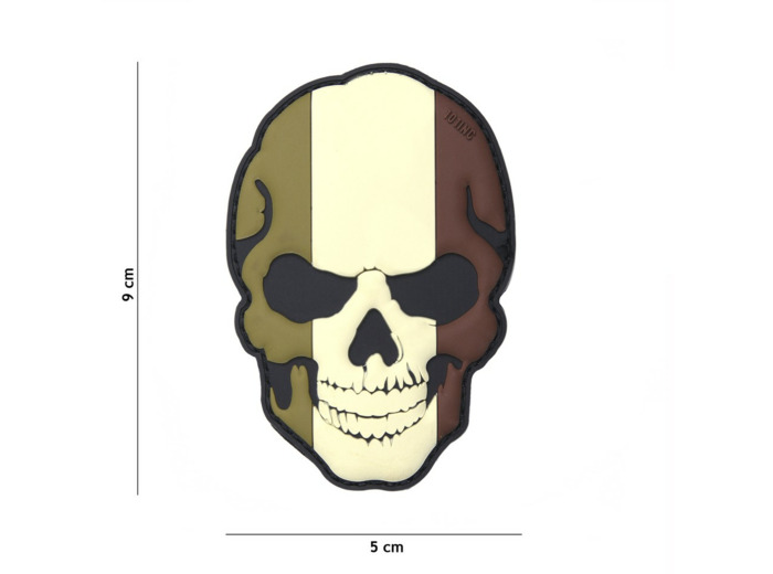 Patch 3D PVC Tête de mort France (BV)