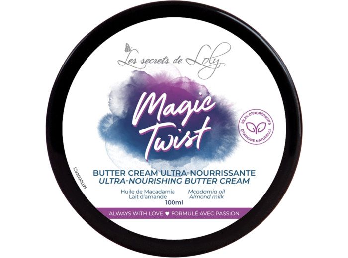 Les Secrets De Loly – Magic Twist – Crème Ultra Nourrissante – Cheveux Crépus – Végan – Leave-In Sans Rinçage – Soin Naturel à 99% – 250ml