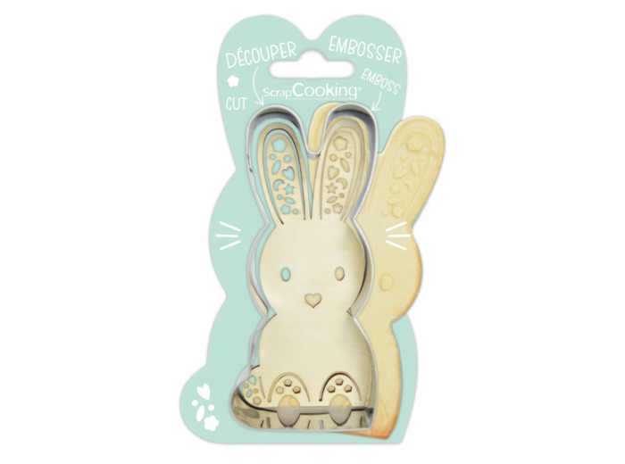 Emporte pièce et embosseur Lapin - Scrapcooking