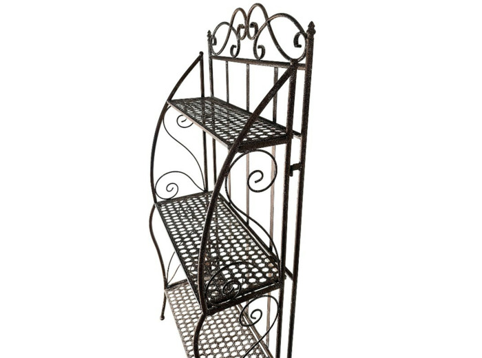 Etagère à plantes fer patiné 55x29x122cm