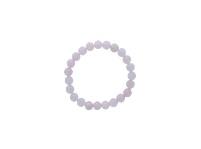 Bracelet en quartz rose 8 mm