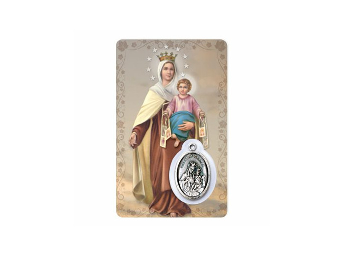 Carte-prière avec insertion ND DU MT CARMEL-italien