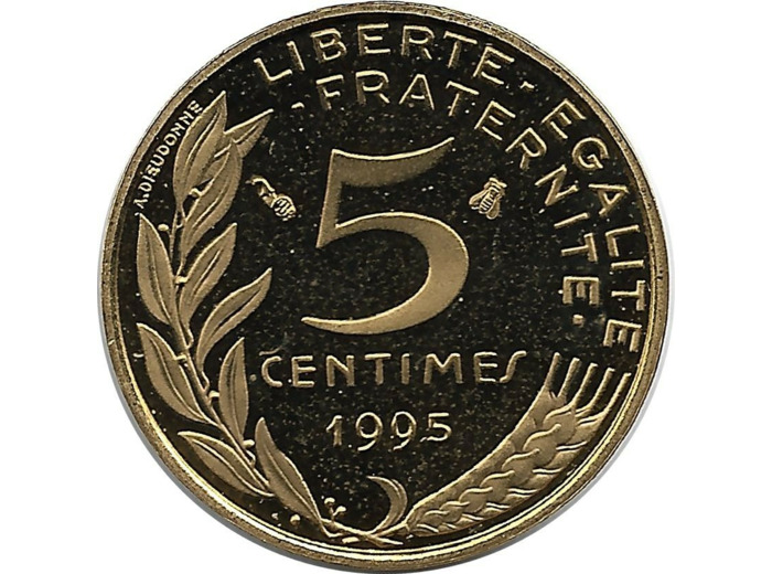 FRANCE 5 CENTIMES LAGRIFFOUL 1995 BE