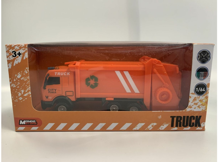 CAMION A ORDURE TRUCK CITY POWER V12 RECYCLE MONDO MOTORS 1/64 BOITE D'ORIGINE