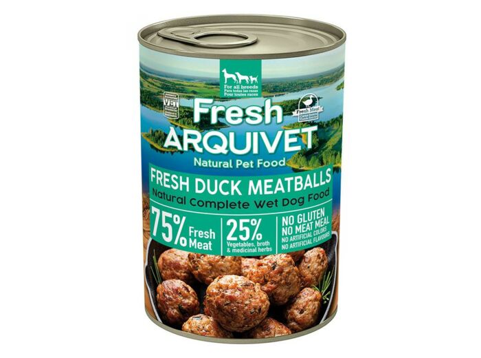 ARQUIVET Boulettes de viande au canard, patate douce et orange pour chien - 400 g