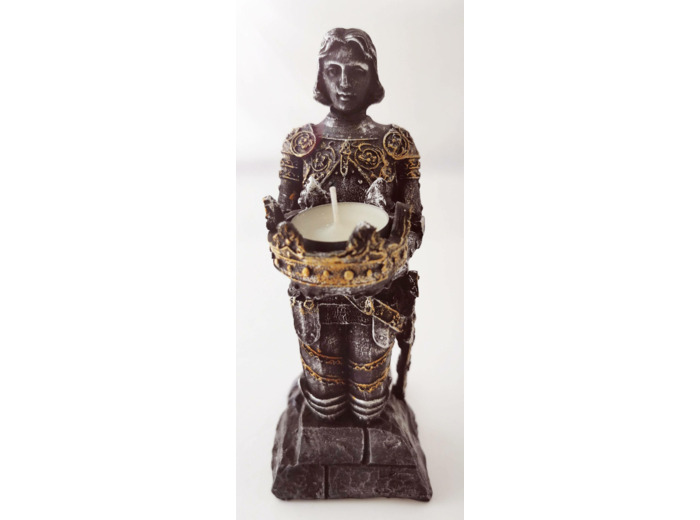 Statue en Résine 18cm - BOUGEOIR JEANNE D'ARC