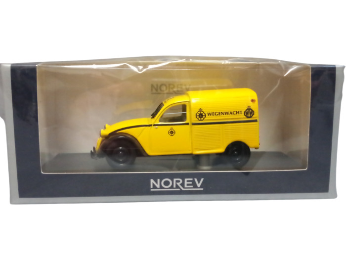 Norev 1/43 - Miniature Citroen 2CV AZU 1959 WEGENWACHT Jaune