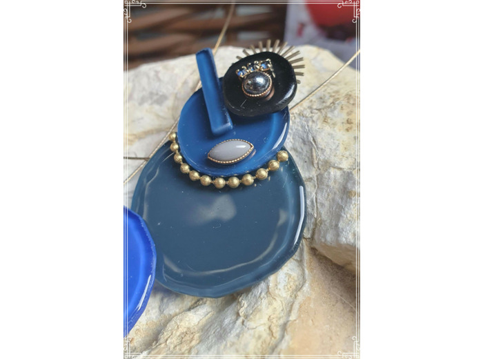 Collier Madame Bleue gris