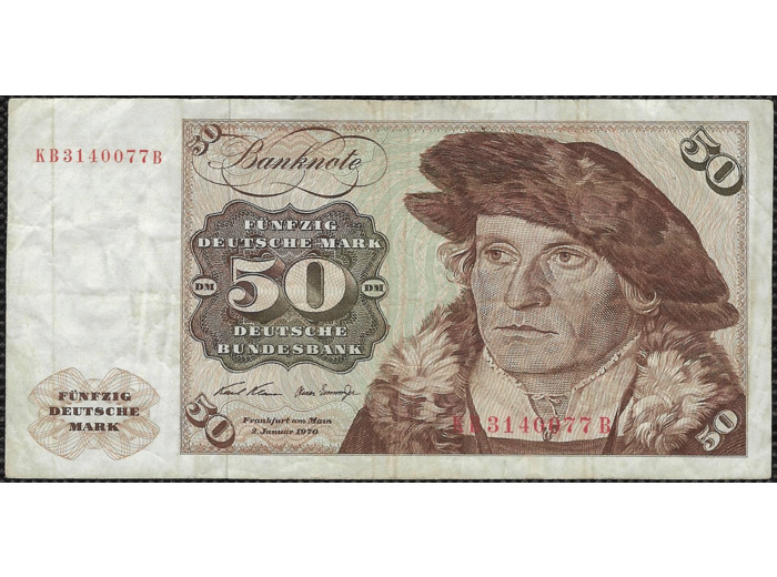 ALLEMAGNE 50 DEUTSCHE MARK 2-1-1970 SERIE KB TB+ (W33a)