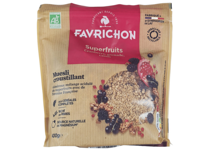 Céréales Müesli Superfruit Cranberry Grenade Cassis Bio 400g