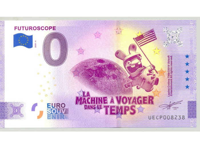 86 JAUNAY CLAN 2020-6 MACHINE A VOYAGER DANS LE TEMPS ANNIVERSAIRE BILLET0 EURO