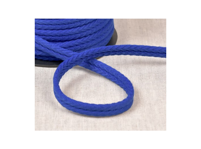 Double passepoil chevron 550 Bleu roi C24 10mm 100% coton le mètre