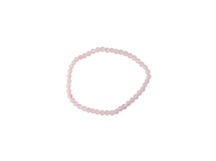 Bracelet en quartz rose 4 mm
