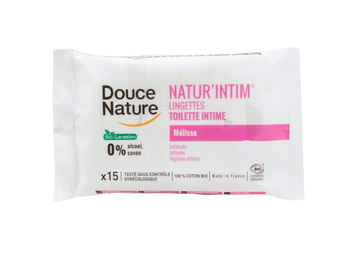 Lingettes Natur'intim à la Mélisse Bio Sachet de 15