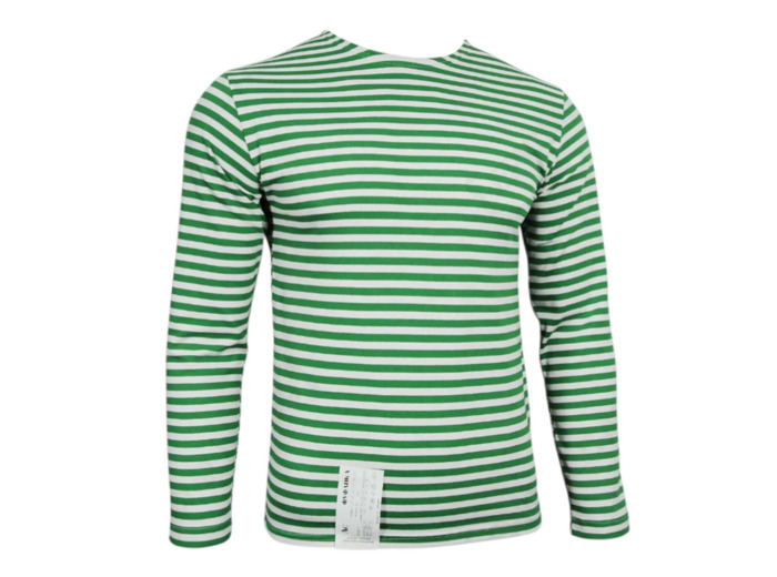 Marinière TELNYASHKA® écru et vert : l’iconique marinière en coton