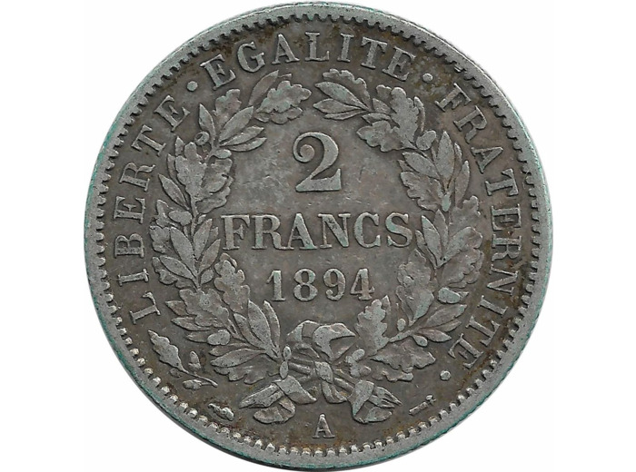 FRANCE 2 FRANCS CERES 1894 A (Paris) TTB N1