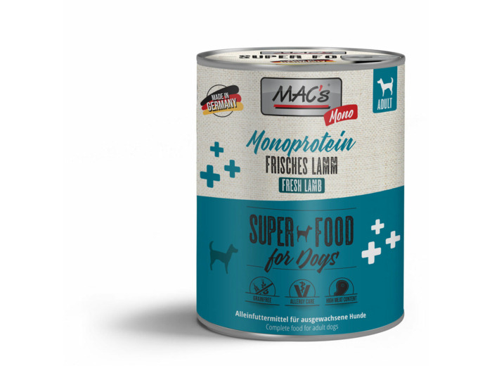 MAC'S Mono Sensitive pour chien, à l'Agneau - 800g