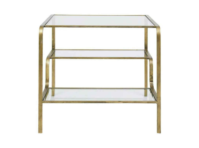 Table d'appoint Eluminea dorée 60x60x60cm