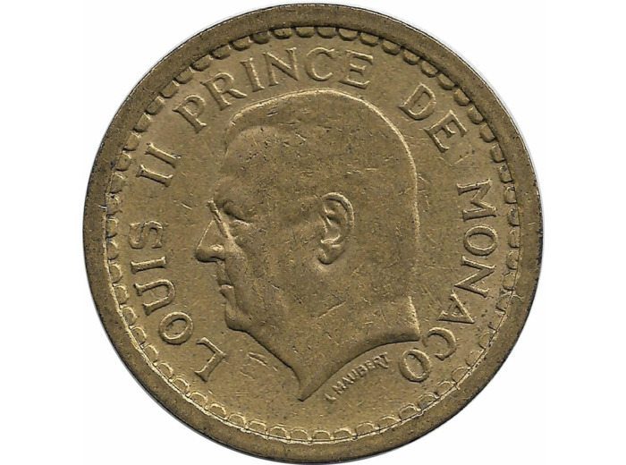 MONACO 2 FRANCS ND (1943) CUPRO-ALUMINIUM TTB