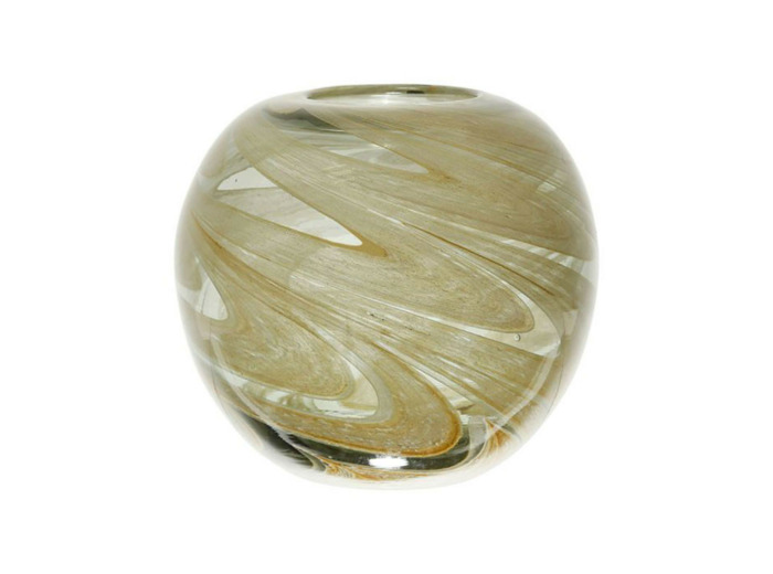 Vase amarres sauge verre 21x19cm