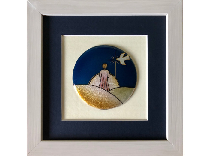 CADRE gris avec PETIT PRINCE 20x20cm - EMAUX DU LIBAN