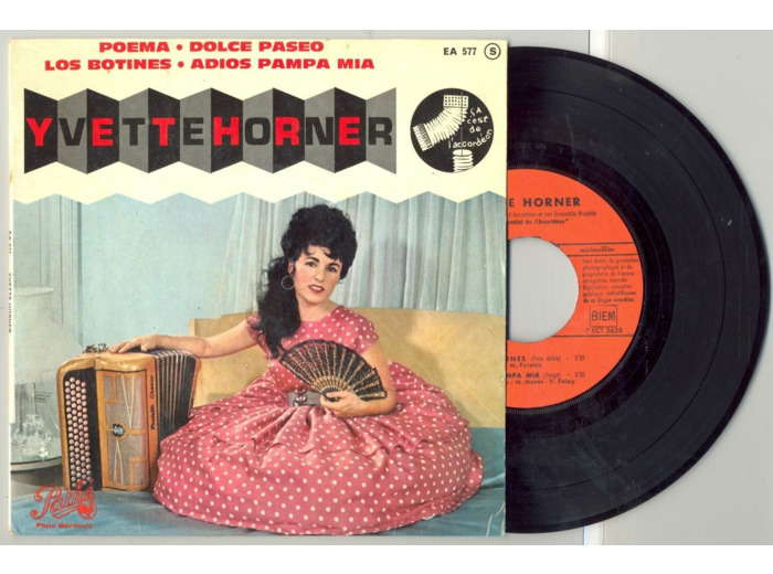 45 Tours YVETTE HORNER "LOS BOTINES" / "POEMA"