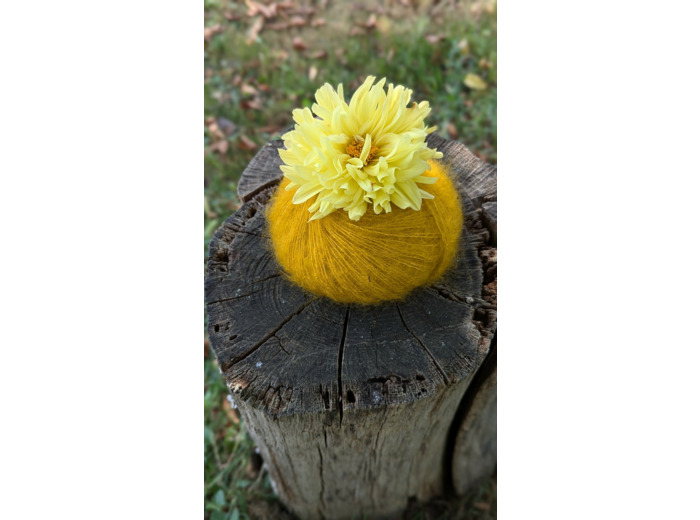 Pelote FLOCON (80% Kid mohair 20% soie) - Jaune soleil