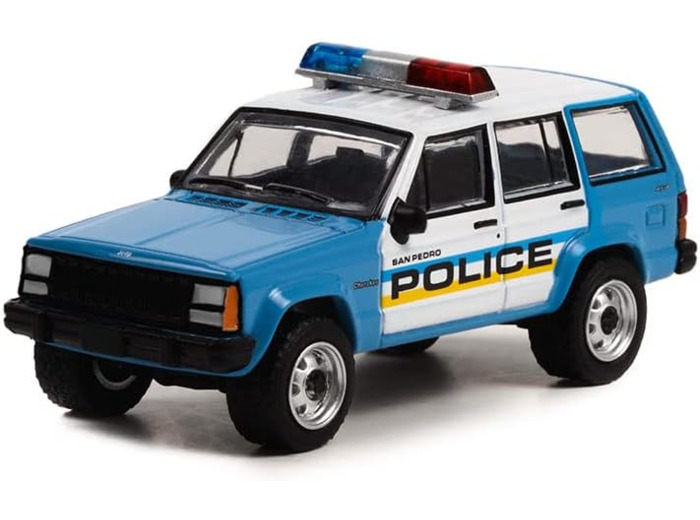 Jeep Cherokee 1995 police 60 Secondes Chrono - 1/64 - Greenlight