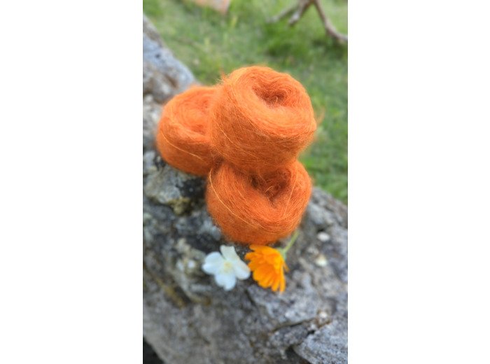 Pelote FLOCON (80% Kid mohair 20% soie) - CUIVRE