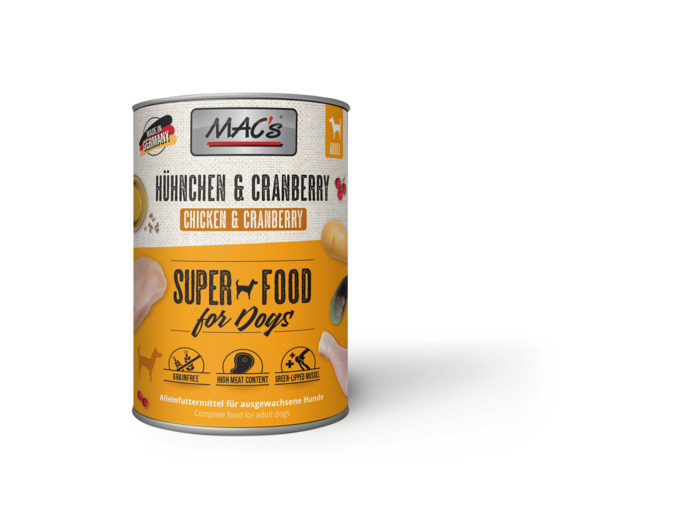 MAC'S Volaille & Cranberry pour chien - 2 formats