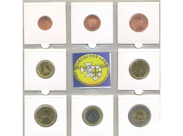 SLOVENIE 2007 SERIE 8 MONNAIES SUP-