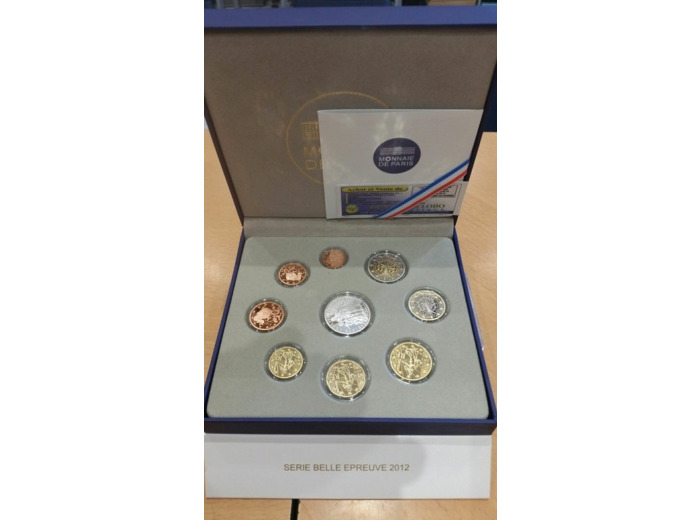France 2012 BE Serie 9 monnaies de la 1 CENTIME a la 10 EURO