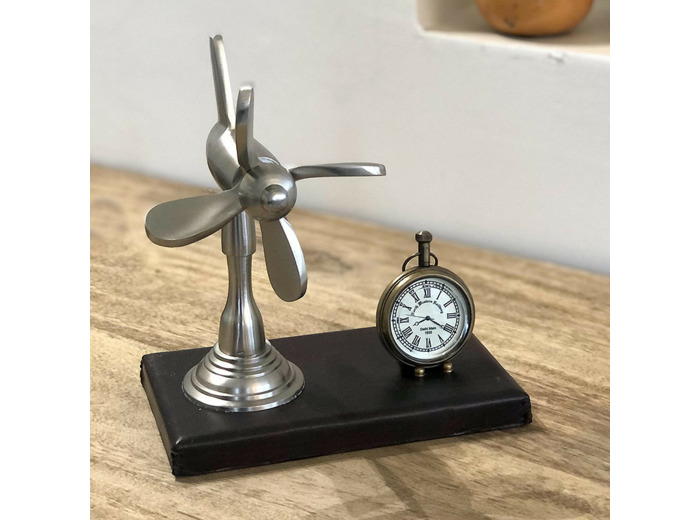 Horloge de bureau Hélice 19x10x18cm