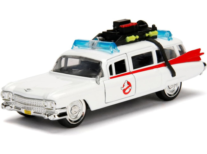 JADA 99748- Ecto-1 Ghostbusters Voiture Miniature, Blanche - 1/32