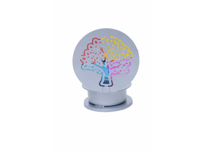 Tea light avec bougie chauffe plat - ARBRE DE VIE - Boite PVC