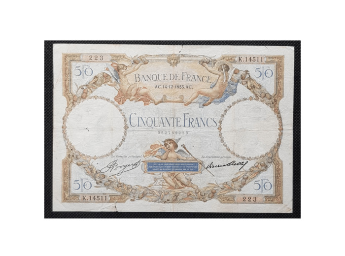 FRANCE 50 FRANCS L.O. MERSON 14-12-1933 K.14511 TB+ F 16/04