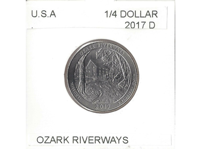 AMERIQUE (U.S.A) 1/4 DOLLAR 2017 D OZARK RIVERWAYS SUP
