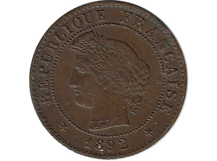 FRANCE 1 CENTIME CERES 1892 A TTB+