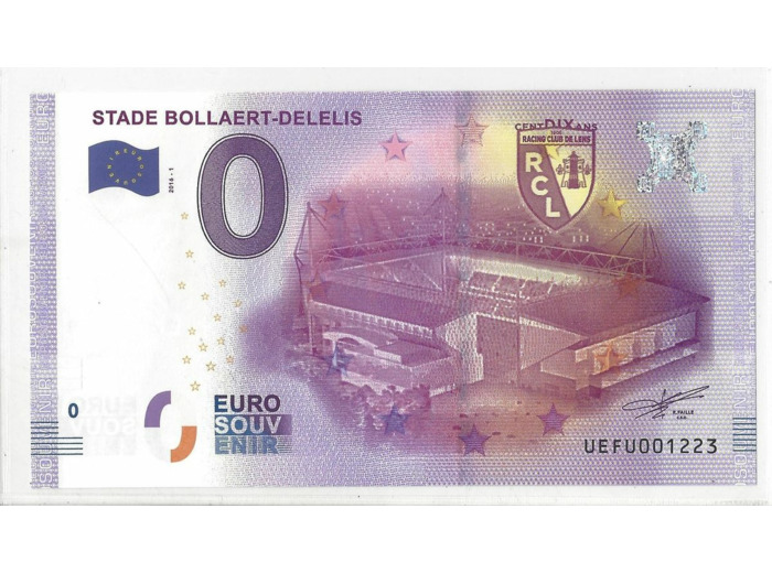 62 LENS STADE BOLLAERT-DELELIS 2016-1 BILLET SOUVENIR 0 EURO TOURISTIQUE NEUF