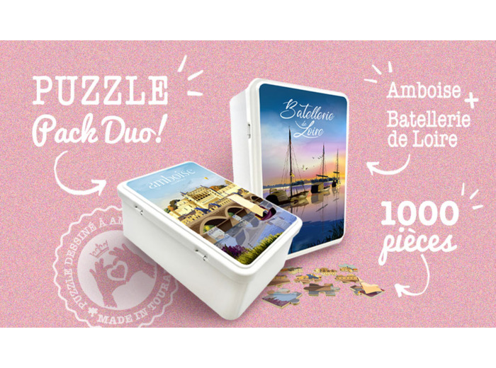 PACK DUO - Puzzles Amboise et Batellerie de Loire