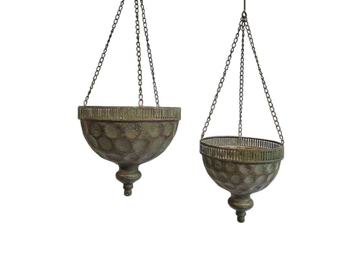 Ensemble jardinières à suspendre 26x26x24cm