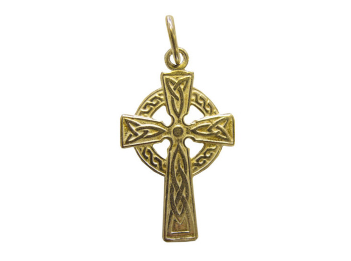 Croix Celte en Plaqué Or 26mm