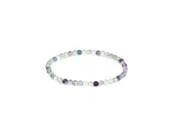 Bracelet en fluorite/fluorine multicolore 4 mm