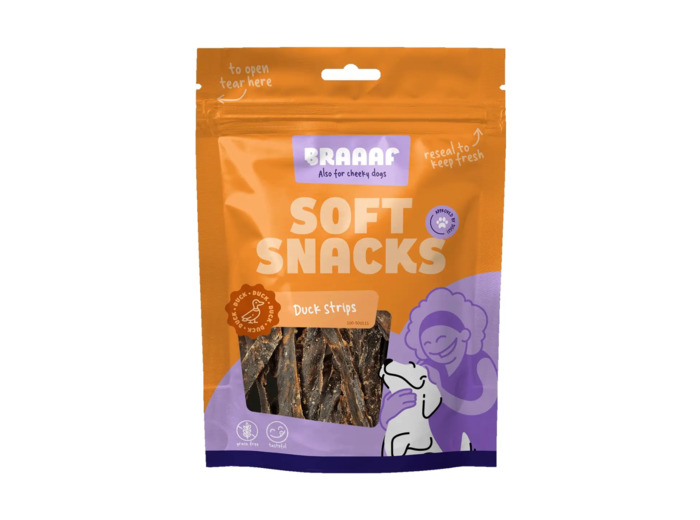 Lamelles de Canard pour chiot et chien Braaaf Soft Snack